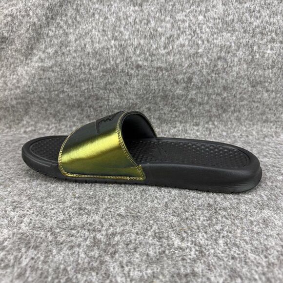 ✅Mens 8 NIKE AIR BENASSI JDI ELECTRO GRN SLIDES Casual Comfort Summer Shoes - Picture 11 of 13